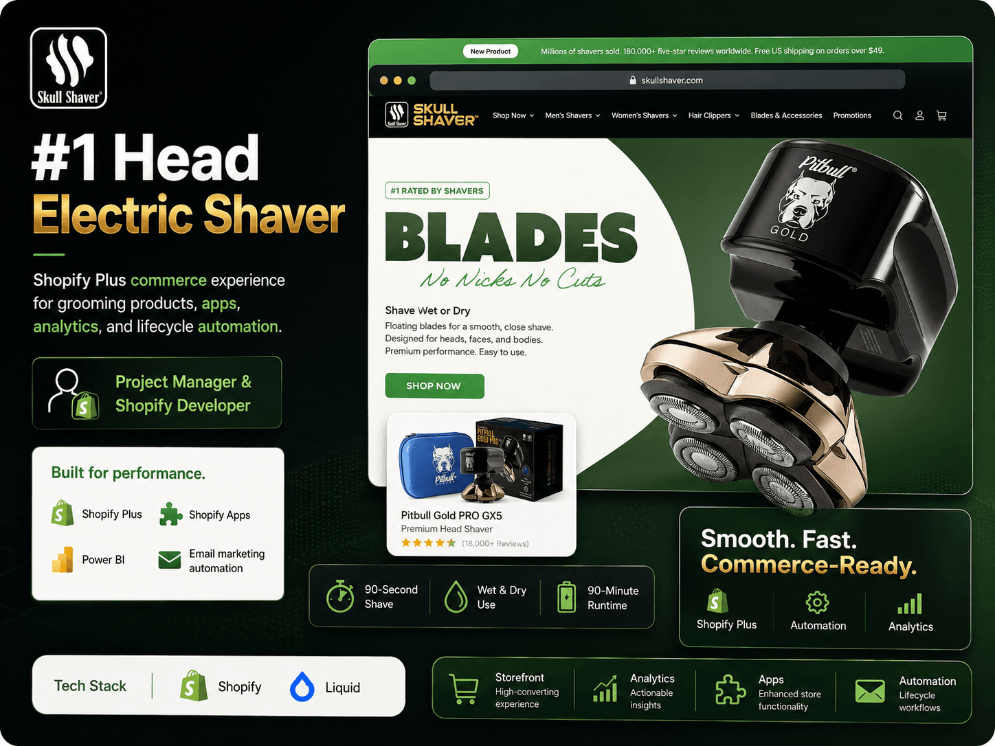 Skullshaver - #1 Head electric shaver for head